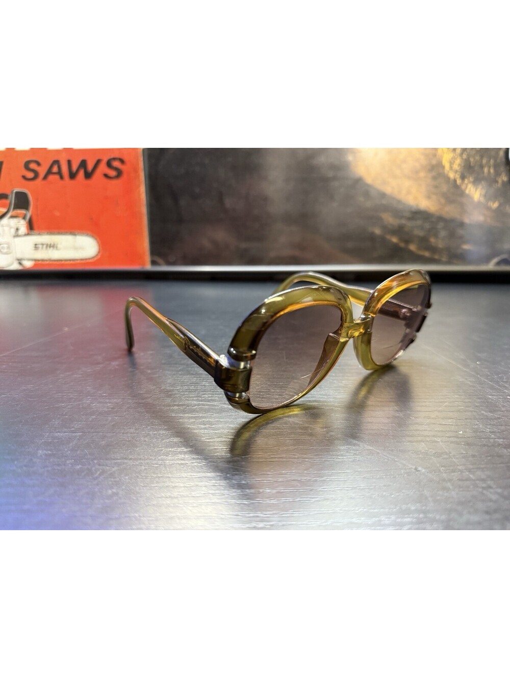 Vintage Saphira Optyl Sunglasses Green Oversized Made in Germany
